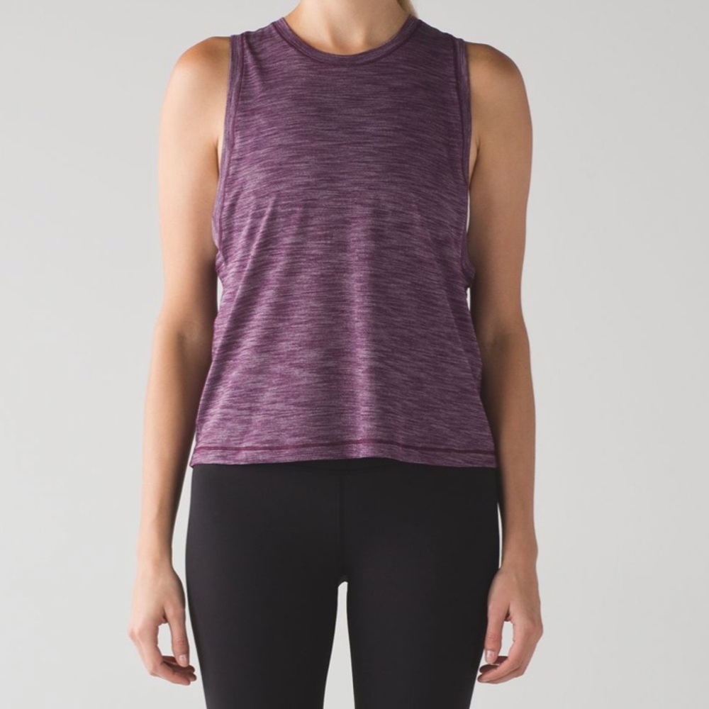 Lululemon Cardio Squad Tank in Heathered Plum